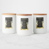 Fleurs noires et or Étiquettes d'emballage de prod (Bouteilles)