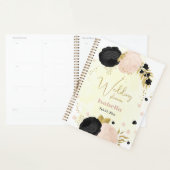 fleurs noires et roses or (Devant avec enveloppe)