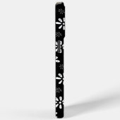 Fleurs noires Motif iPhone 15 Pro Max Coque (Verso / Droite)