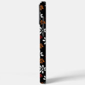 Fleurs noires Motif iPhone 16 Pro Max Coque (Verso / Gauche)