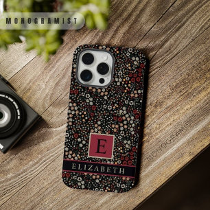 Fleurs noires personnalisables Floral Rouge Blanc