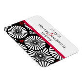 Fleurs noires rétro 'Sauvez la date' Magnet (Côté Droit)