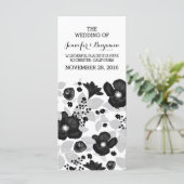 Fleurs noires vintages programmes de mariage (Debout devant)