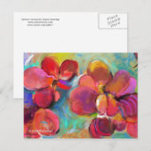 Fleurs numériques abstraites - Carte postale 6 (Devant / Derrière)