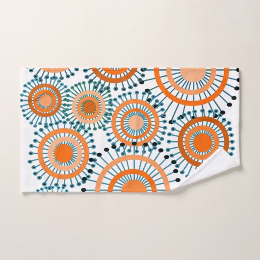 Fleurs orange (Serviette à main)