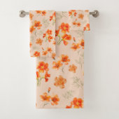 Fleurs orange avec Feuilles verts (En situation)