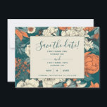 Fleurs orange enregistrer la carte date<br><div class="desc">N'attendez pas ! Envoyez votre invitation de mariage maintenant. Rendez-le inoubliable avec cette Enregistrer la carte de date avec un joli cadre de bordure de fleurs orange. Invitation tous vos invités dans le style avec cette superbe carte "Save the date" avec un élégant et grand script disant Save the date....</div>