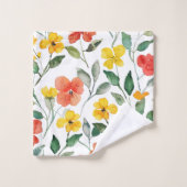 Fleurs orange jaune (Gant de toilette)