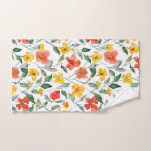 Fleurs orange jaune (Serviette à main)