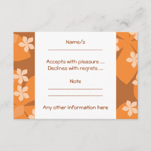 Fleurs orange. Modèle floral rétro.