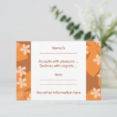 Fleurs orange. Modèle floral rétro. (Debout devant)