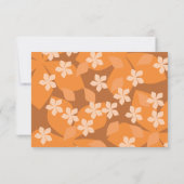 Fleurs orange. Modèle floral rétro. (Dos)