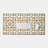 Fleurs orange, Motif Floral, Verdure, Boho (Clavier et souris)