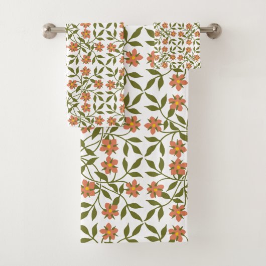 Fleurs orange, Motif Floral, Verdure, Boho (En situation)