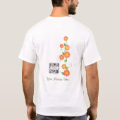 Fleurs oranges génériques de modèle de T-shirt (Dos)