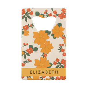 Fleurs Oranges, Motif De Fleurs, Votre Nom