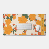 Fleurs Oranges, Motif De Fleurs, Votre Nom (Clavier et souris)