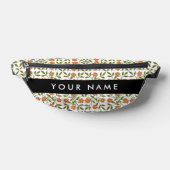 Fleurs oranges, motif floral, Boho, Votre Nom (Poser)