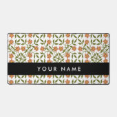 Fleurs oranges, motif floral, Boho, votre nom (Recto)