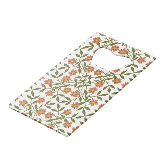 Fleurs oranges, motif floral, verdure, Boho (Devant Angle)
