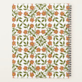 Fleurs oranges, motif floral, verdure, Boho (Dos)