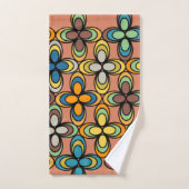 Fleurs ovales des années 1970 (Serviette à main)