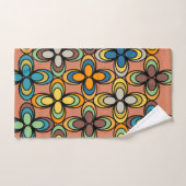 Fleurs ovales des années 1970 (Serviette à main)