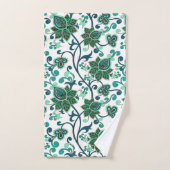 Fleurs Paisley Vertes Et Sarcelle (Serviette à main)