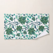 Fleurs Paisley Vertes Et Sarcelle (Serviette à main)