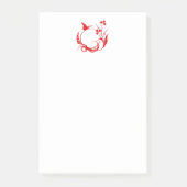 Fleurs papillon Circle Post-It Notes (Devant)