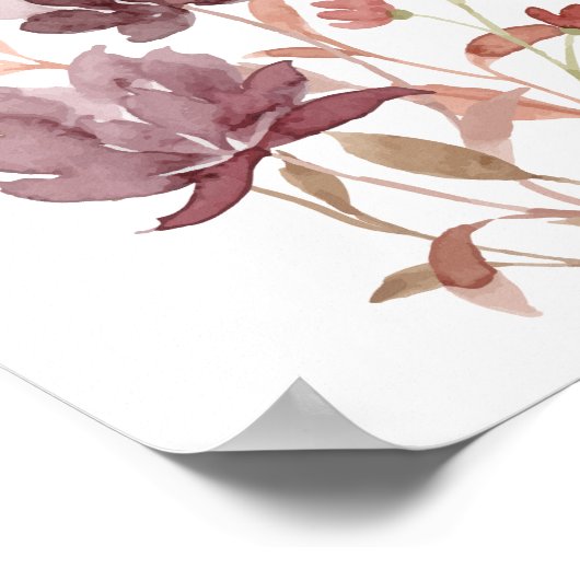 Fleurs Papillon Nursery Poster Enfants Décor de la (Coin)