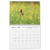 Fleurs, papillons et oiseaux Calendrier 12 mois (Feb 2026)