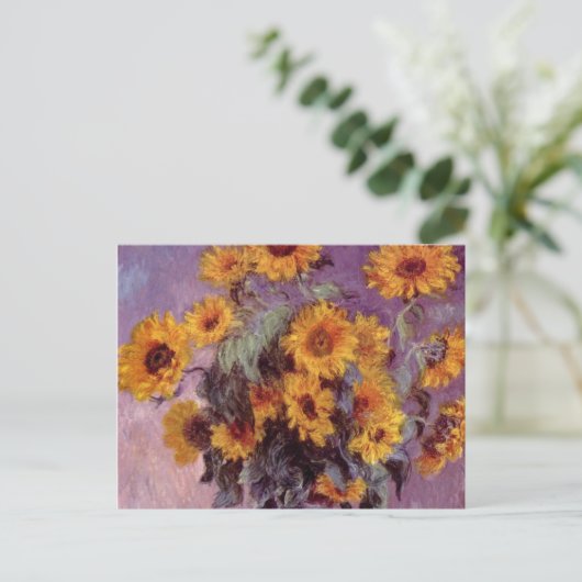 Fleurs par carte postale Claude Monet (Debout devant)