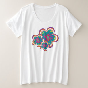 Fleurs particulières plus taille T-shirt femme