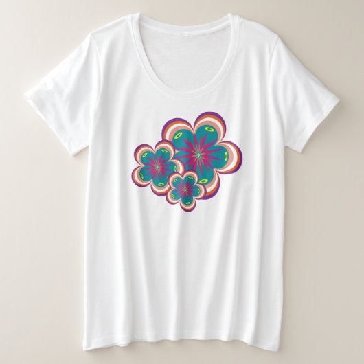 Fleurs particulières plus taille T-shirt femme (Design devant)