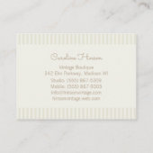 Fleurs Pastel Carte de visite avec effet or (Dos)