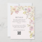 Fleurs pastel douces Faire-part de mariage recto-v (Dos)