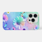 Fleurs pastel et papillons (Verso Horizontal)