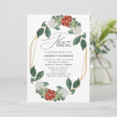 Fleurs Pastel Modern Bridal Shower Invitation (Debout devant)