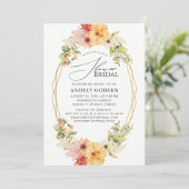 Fleurs Pastel Modern Bridal Shower Invitation (Debout devant)