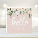 Fleurs Pastel Rose Moderne Bonjour Et Vous Nom<br><div class="desc">Fleurs Pastel Rose Moderne Bonjour Et Vous Nom</div>