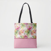 Fleurs Pastel Sac fourre-tout en bloc couleur d'en (Devant)