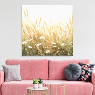 Fleurs Paysage Art Mural |Paysage Naturel Paisible
