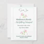 Fleurs peintes à la main SAVE THE DATE (Devant)