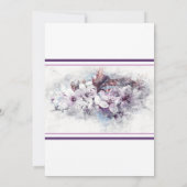 Fleurs peintes élégantes Invitation douche nuptial (Dos)