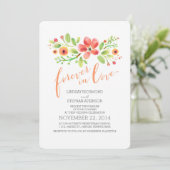 fleurs peintes faire-part de mariage moderne migno (Debout devant)