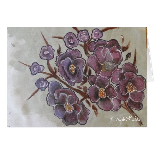 Fleurs peintes Frida Kahlo (Devant horizontal)