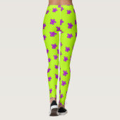 fleurs peintes sur des leggings verts (Dos)