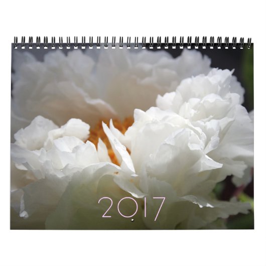 Fleurs Peony personnalisable Calendrier Année (Protection)