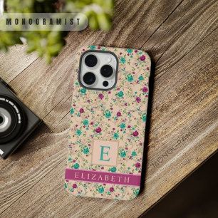 Fleurs personnalisées d'abricot pêche floral vert